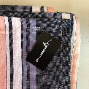 New Striped Cotton Tablecloth 60"L x 84"W